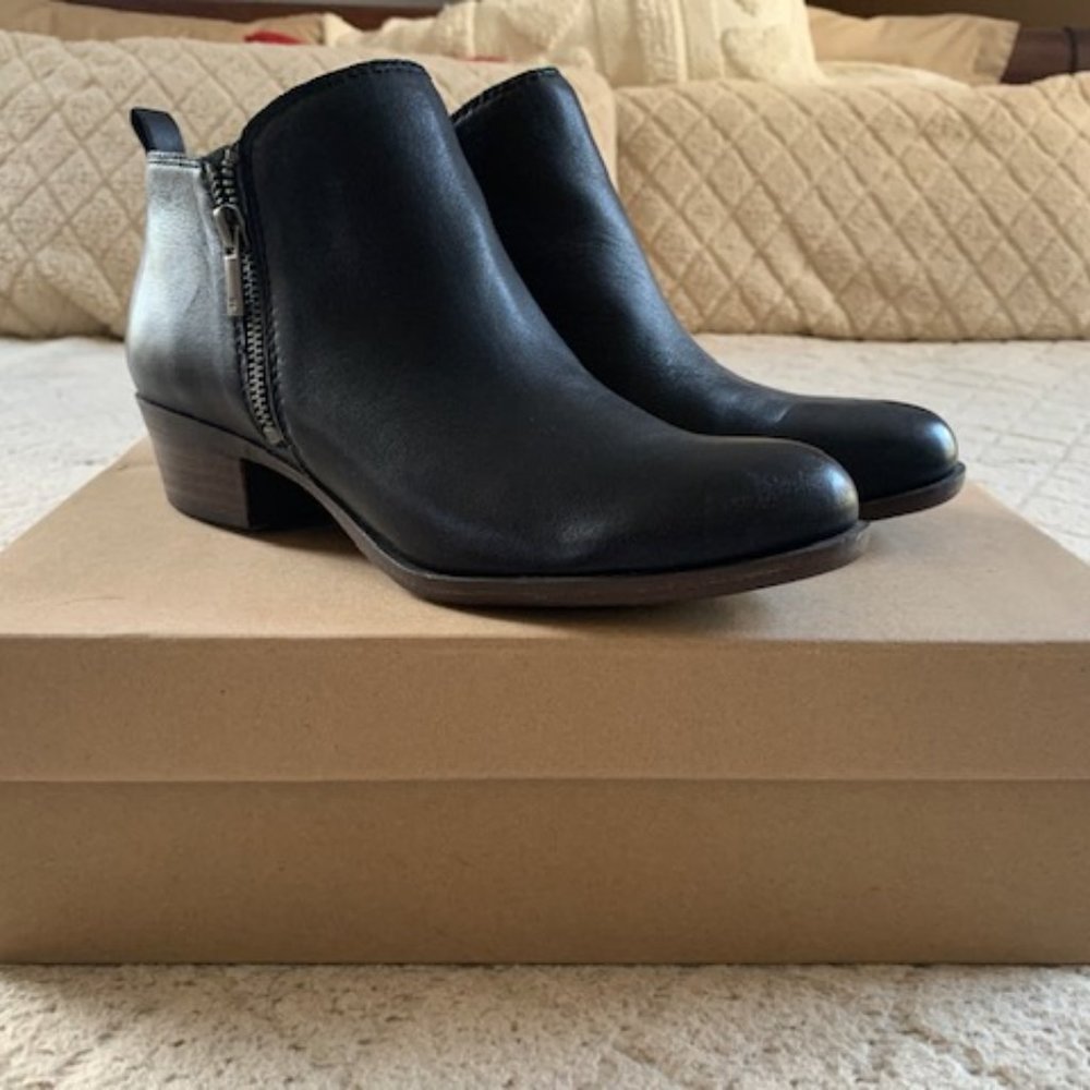 Women's Lucky Brand Black Leather Booties